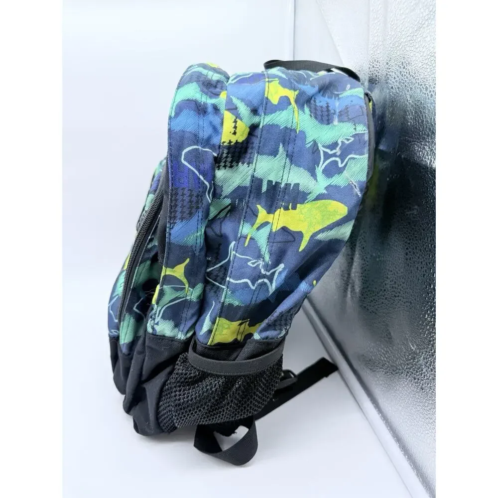 L.L.Bean Shark-Themed Backpack Book Bag for School Zip Closure